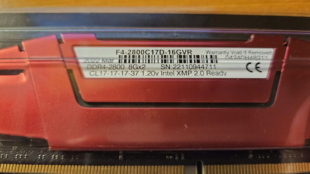 Memória RAM G-Skill 16Gb (8Gx2) C17D 2800MHz