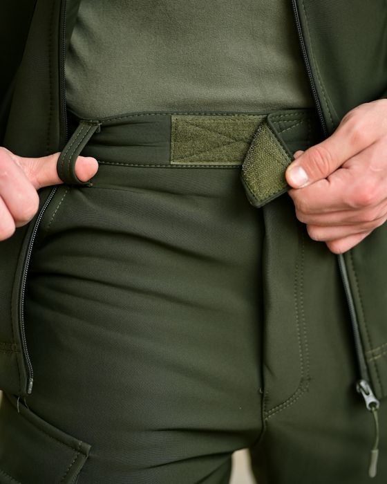 Демісезонний тактичний костюм софтшел DEMENTIOZ олива