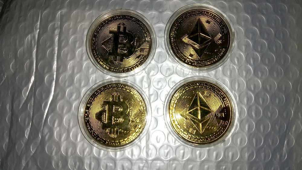 Bitcoin* Биткоин и Эфириум монеты, колекця подарок, битная 160 грн.: 160 грн.  - Коллекционирование Харьков на Olx