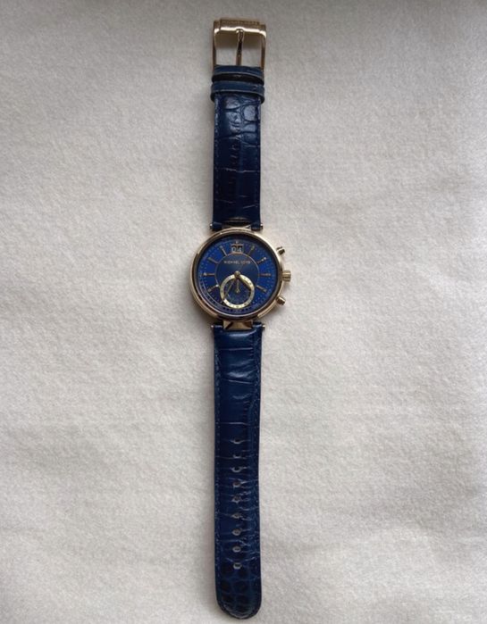 Relógio Michael Kors Sawer MK - 2425 (Azul e Dourado) - Original, Pouco Uso