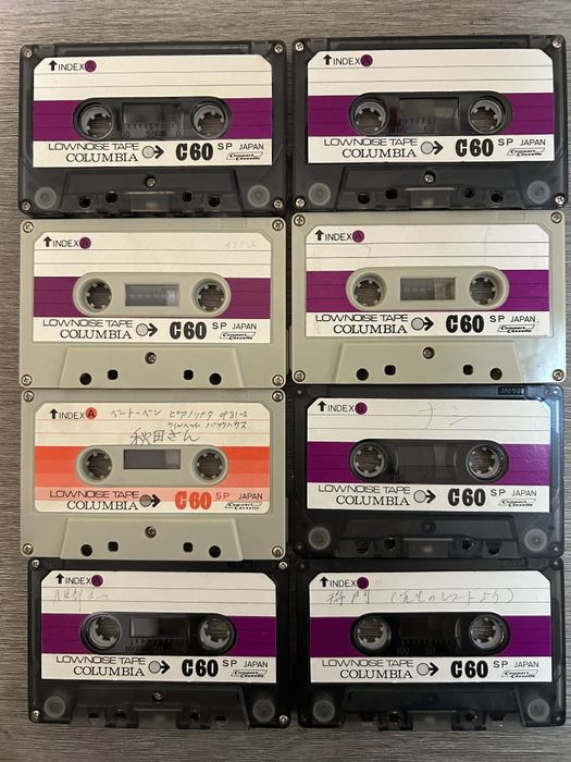 8 аудіо касет Columbia C60 SP, одним лотом