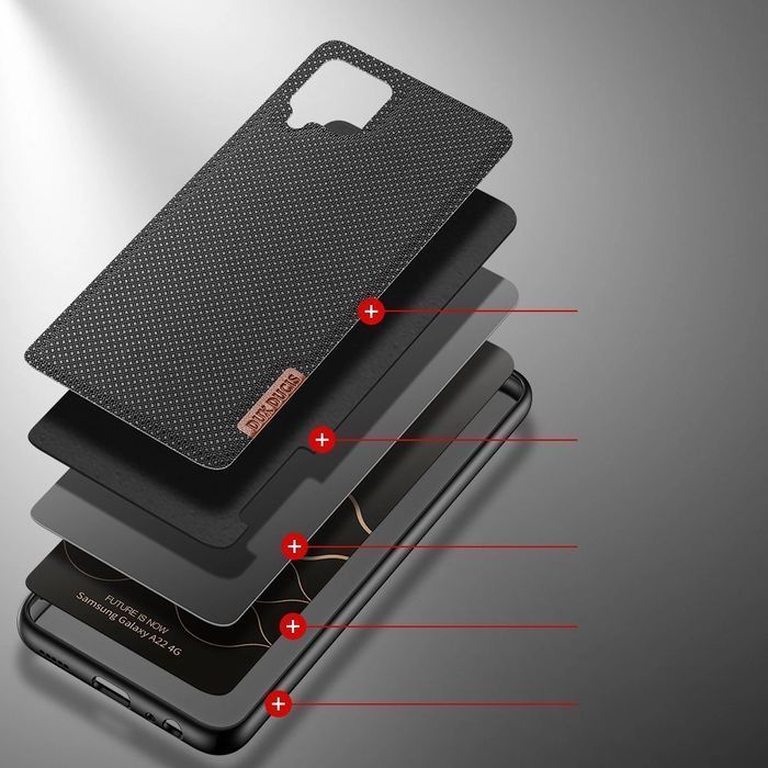 Dux Ducis Fino etui pokryte nylonowym materiałem Samsung Galaxy A22 4G