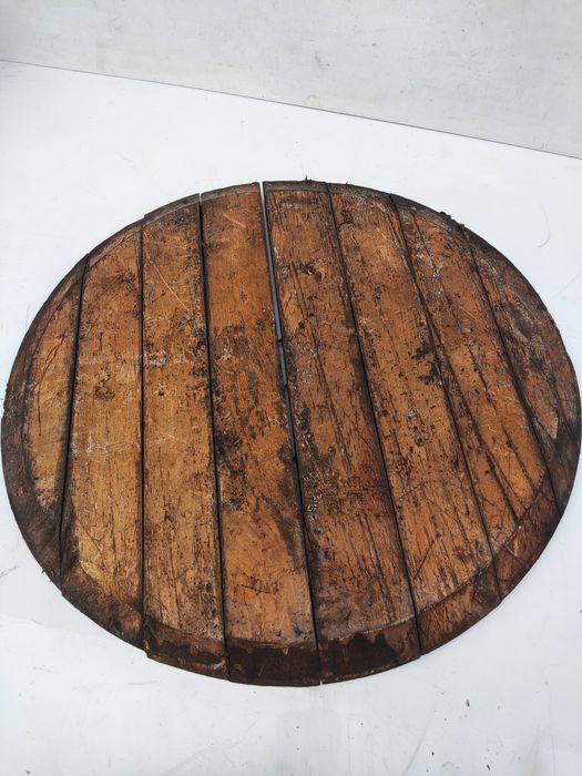 Dekiel od beczki Bardzo Stary z Pięknymi Stemplami Wystrój Pabu