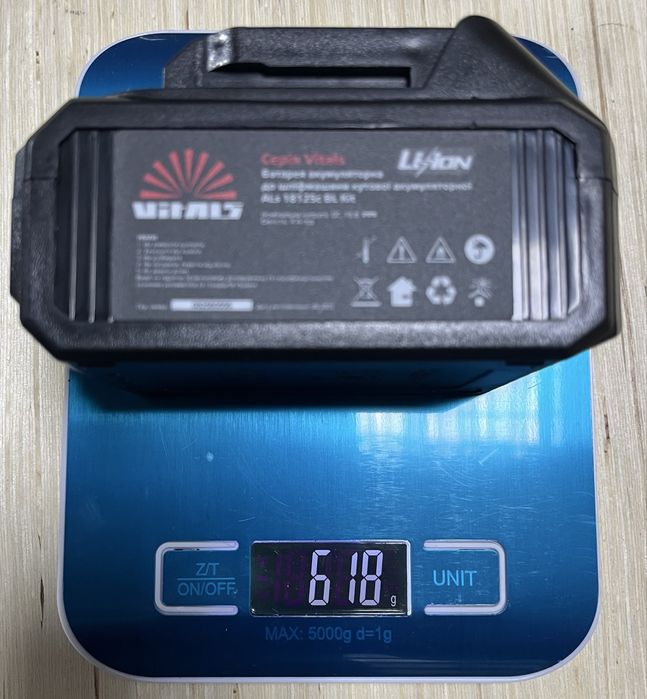 Болгарка акумуляторна VITALS MASTER ALS 18125C BL Безщіткова/ акб 4А/г