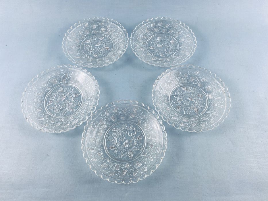 Talerzyki deserowe szklne winogrona