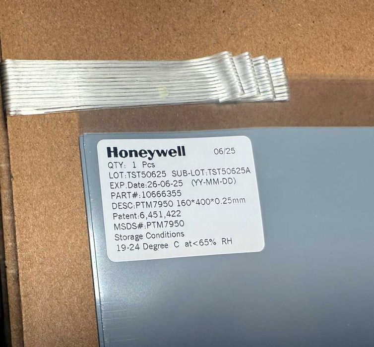 PCM Honeywell PTM7950 8.5W/mK та 7950SP 7958SP плівка / паста