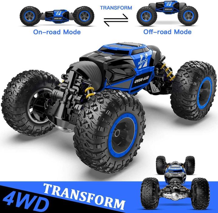 Zdalnie sterowane 4WD RC auto z akumulatorem – Niebieskie