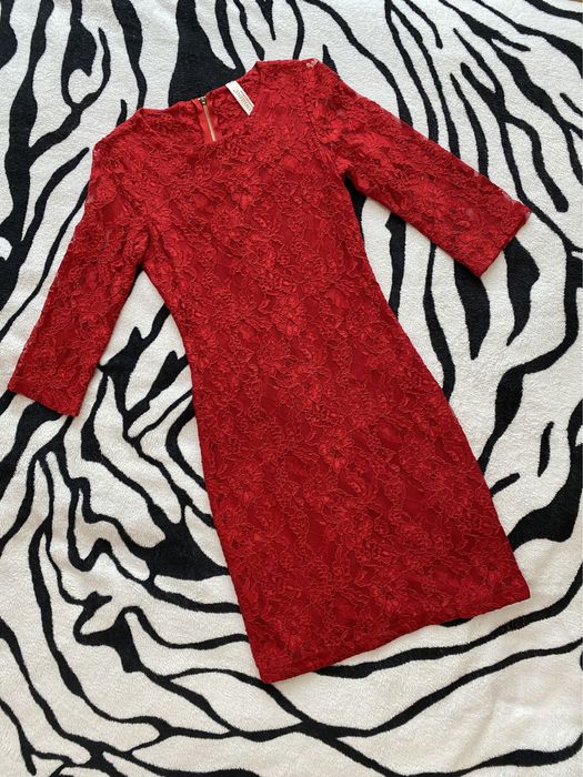 Жіноче плаття червоне мереживо / женское платье красное кружевное