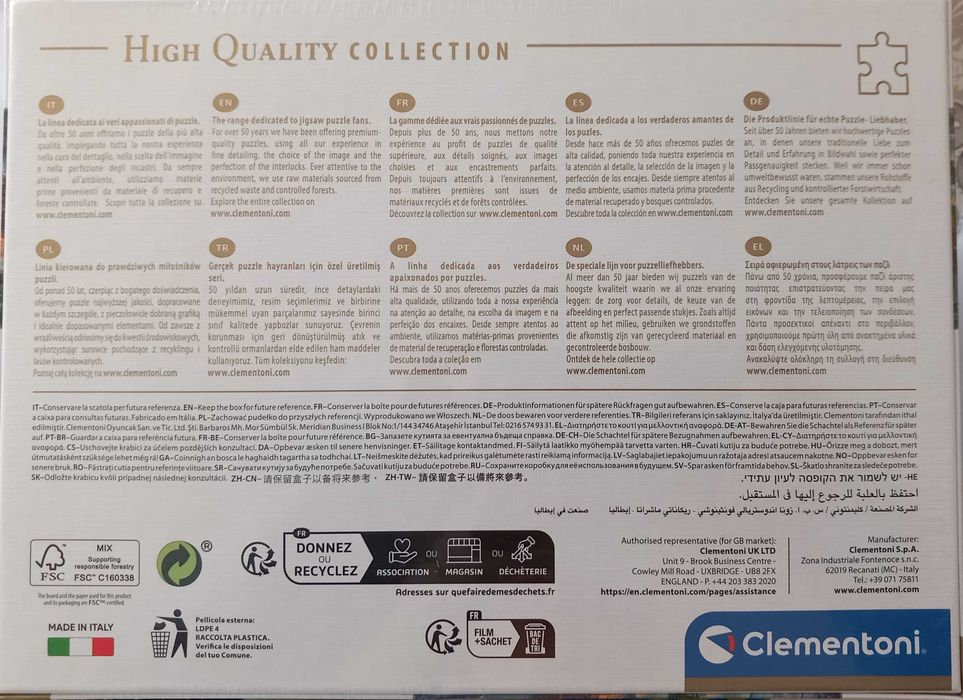 Puzzle 1000 peças Clementoni - novo