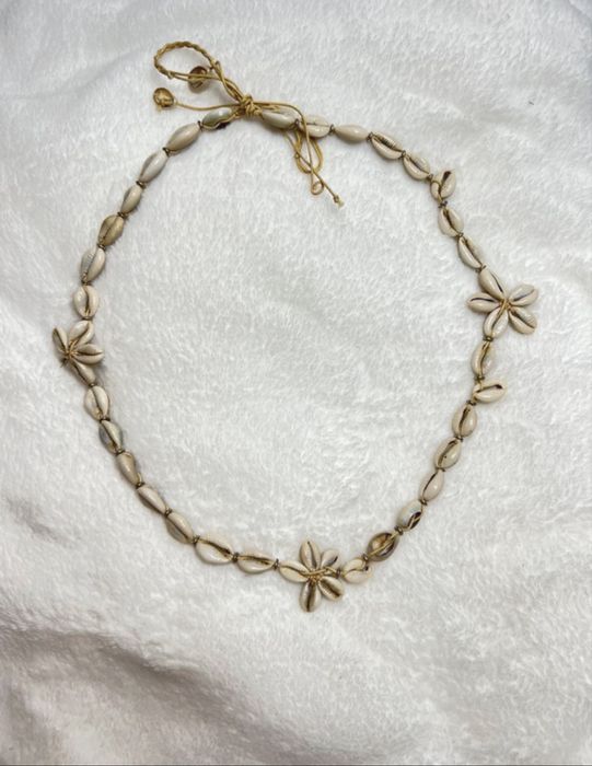Pasek pas boho etno muszelki muszle seashell naturalne ręcznie robiony etniczny 6