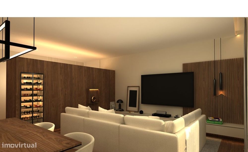 T1 novo de grandes dimensões e 17m2 de terraço