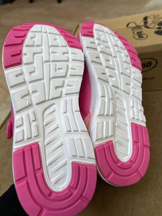 sneakersy Befado rozm 35/23 cm różowe rzepy lekkie biała podeszwa
