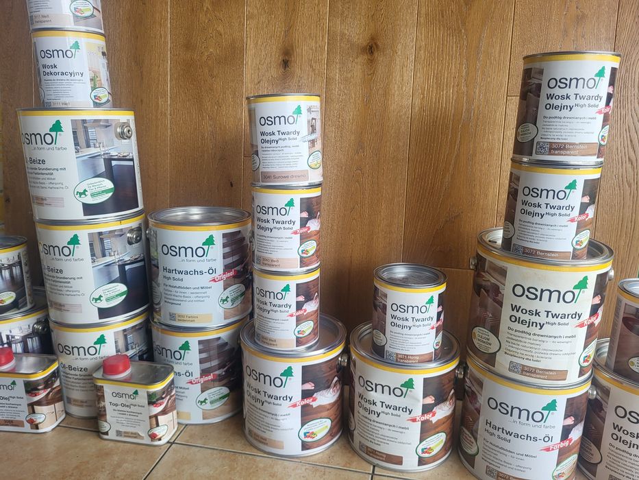 Twardy wosk olej Osmo 3040, 3041, 3062 do parkietów cyklinowani