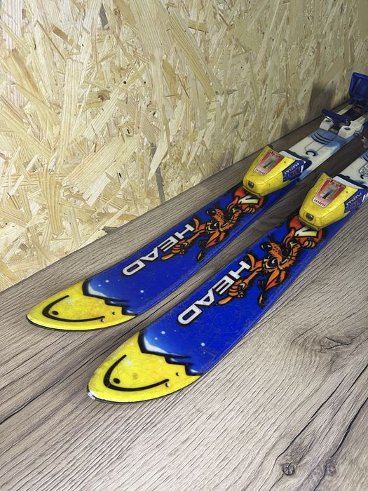 Narty dziecięce 90 cm z wiązaniami