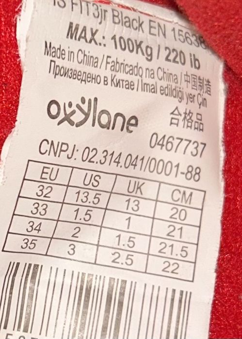 Łyżwy Oxello Decathlon 32-35