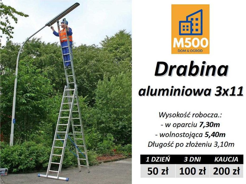 Wynajem RUSZTOWAŃ i DRABIN aluminiowych wypożyczalnia sprzętu