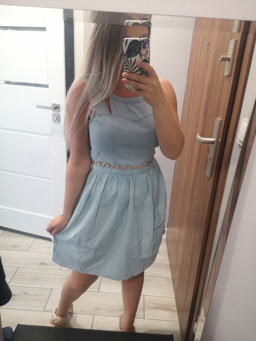 Cropp sukienka 100% bawełna z wycięciami S