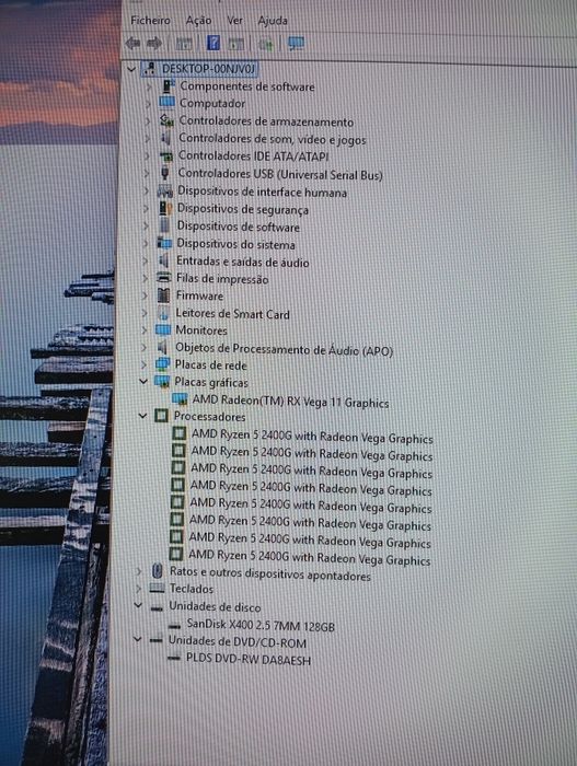 Lenovo Ideacentre Ryzen5 2400G 
Processador AMD Ryzen5  2400G