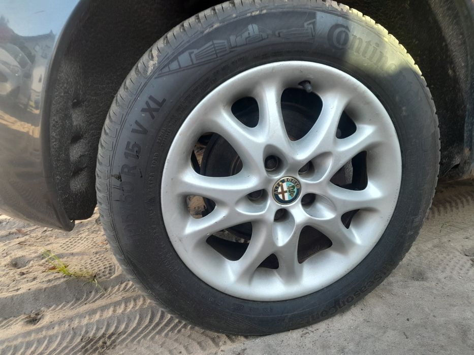 Oryg. Alu ALFA 195/65/15 5x98 opony Continental wielosezon
