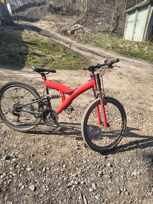 Rower górski z amortyzatorami