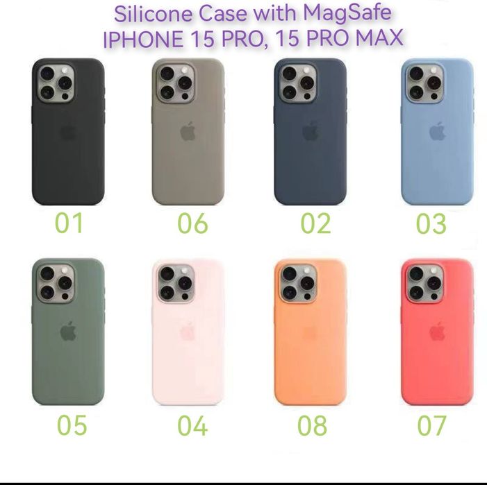 Silicone case Magsafe на iPhone 14 15 PRO MAX чехол на айфон магнитн