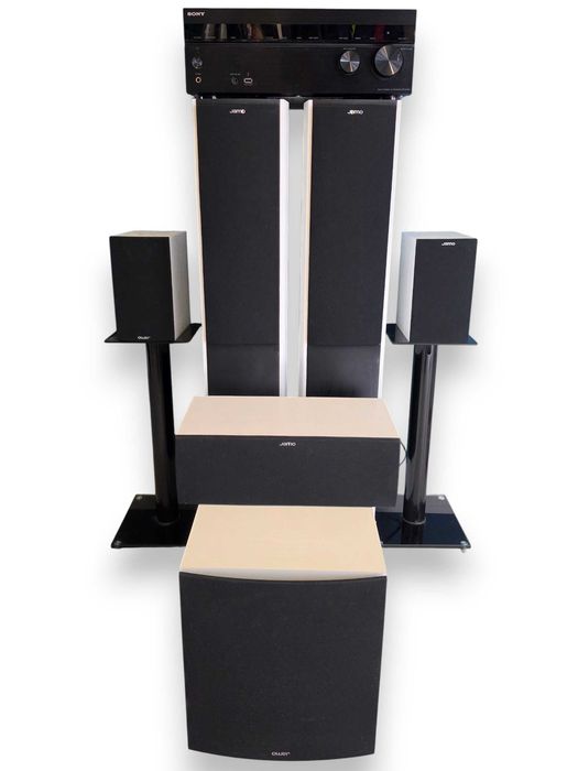 Zestaw kina domowego JAMO S626 S62 S622 plus subwoofer J10 i amplituner SONY STR-DH540
