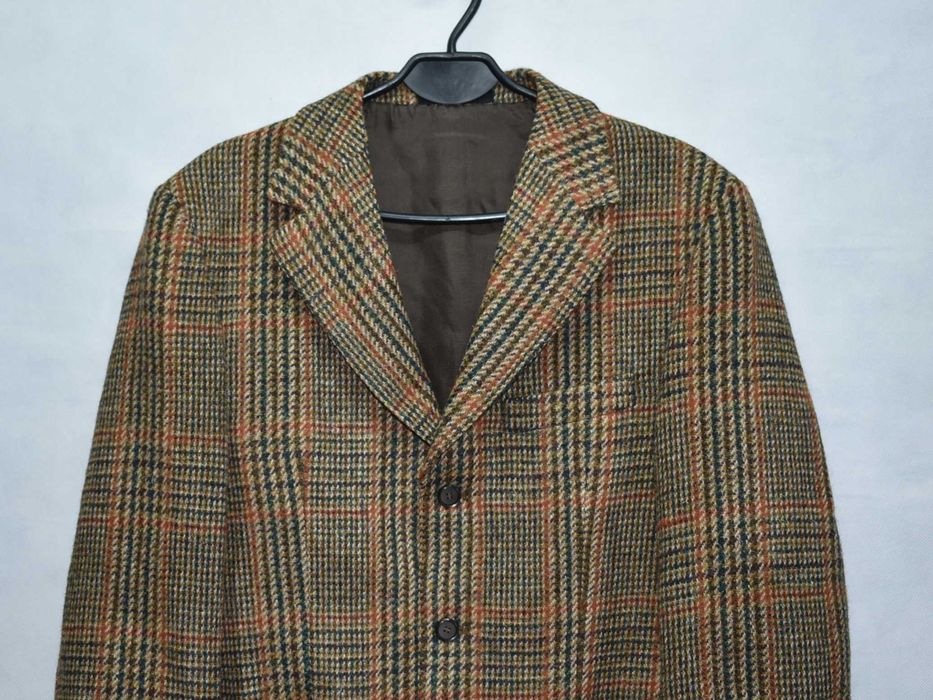 Marynarka Luhta Finland Harris Tweed 80's Wool Blazer 48