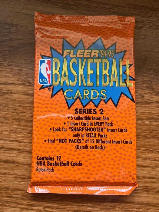 Paczka kart koszykarskich NBA 1994-95 Fleer seria 2, 12 kart w paczce , Shaq Johnson Hardaway i inni