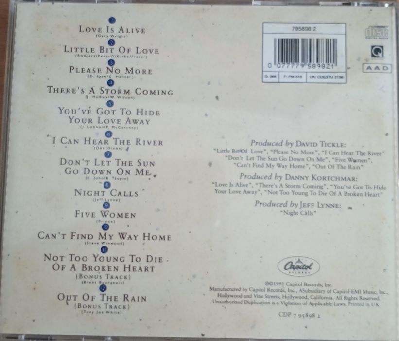 CD Joe Cocker - Night Calls425232834987960321