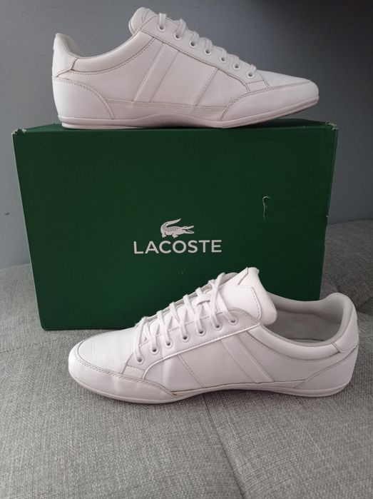 Buty Lacoste rozmiar 42 ,5 białe skóra 43 skórzane 27 cm super stan