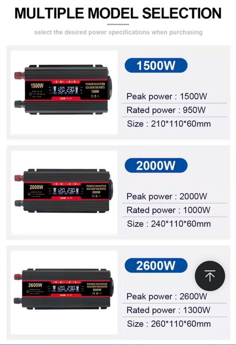 Инвертор “SOLAR SMART KING” 2000W,2600W В наличии