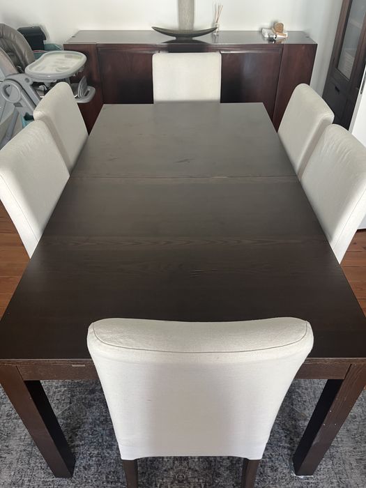 Conjunto Mesa de jantar + 6 cadeiras IKEA