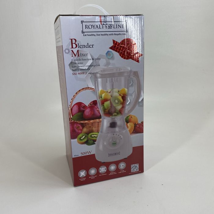 Blender kielichowy Royalty Line RL-SM-400P.2L GREY 400 W biały