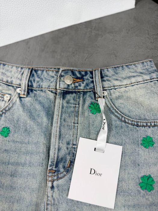 Джинсова спідниця,юбка Dior клевер 2026