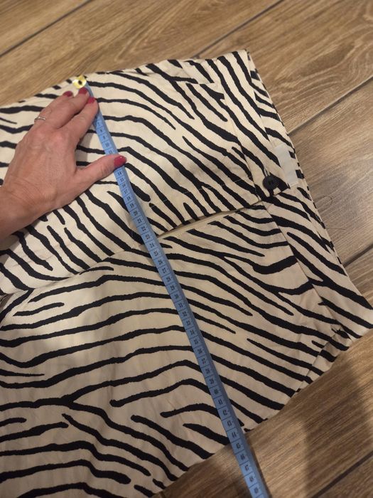 Spodnie H&M 36 zebra paski lato wakacje S