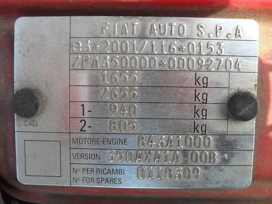 Fiat Idea 1.4 16v Mały Przebieg! Na Części