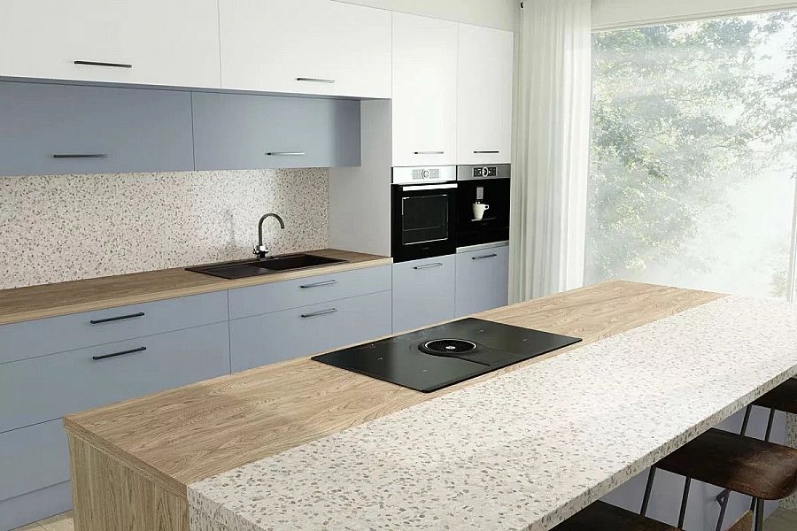 Blat kuchenny, roboczy SWISS KRONO TERRAZZO CASSATA D1104, 600/4100/38