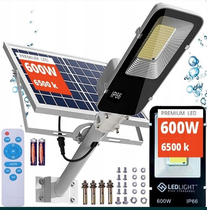 Lampa solarna uliczna 600W Latarnia 6000lumen