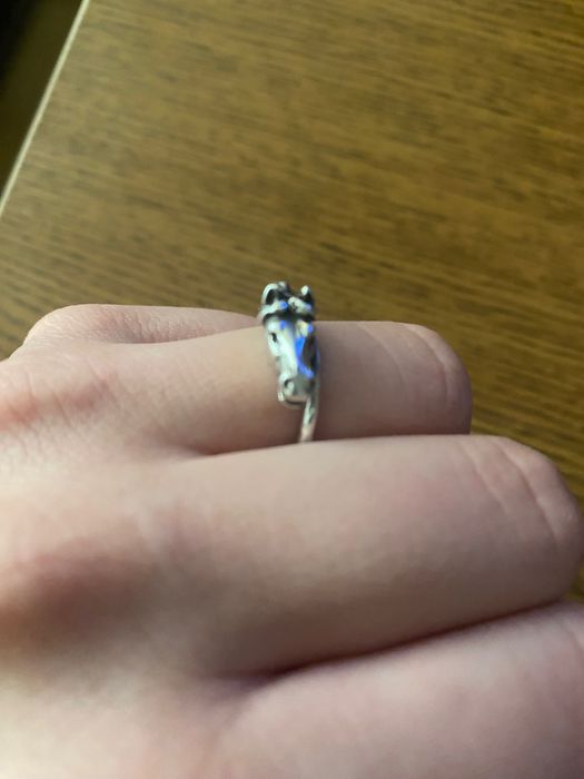 Pierścionek srebrny z głową konia