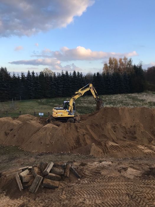 Usługi koparką, prace ziemne, wykopy