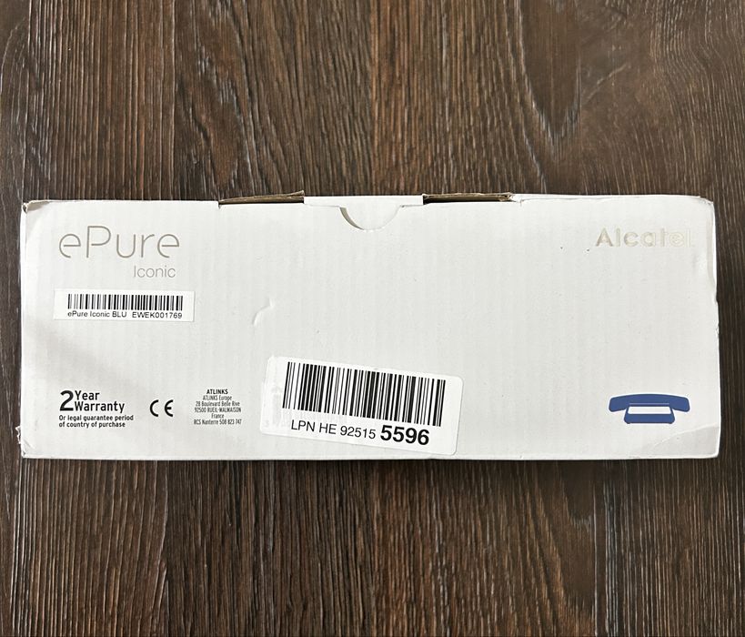 Бездротовий телефон для готелю з дисплеєм ALCATEL ePure Iconic, синій
