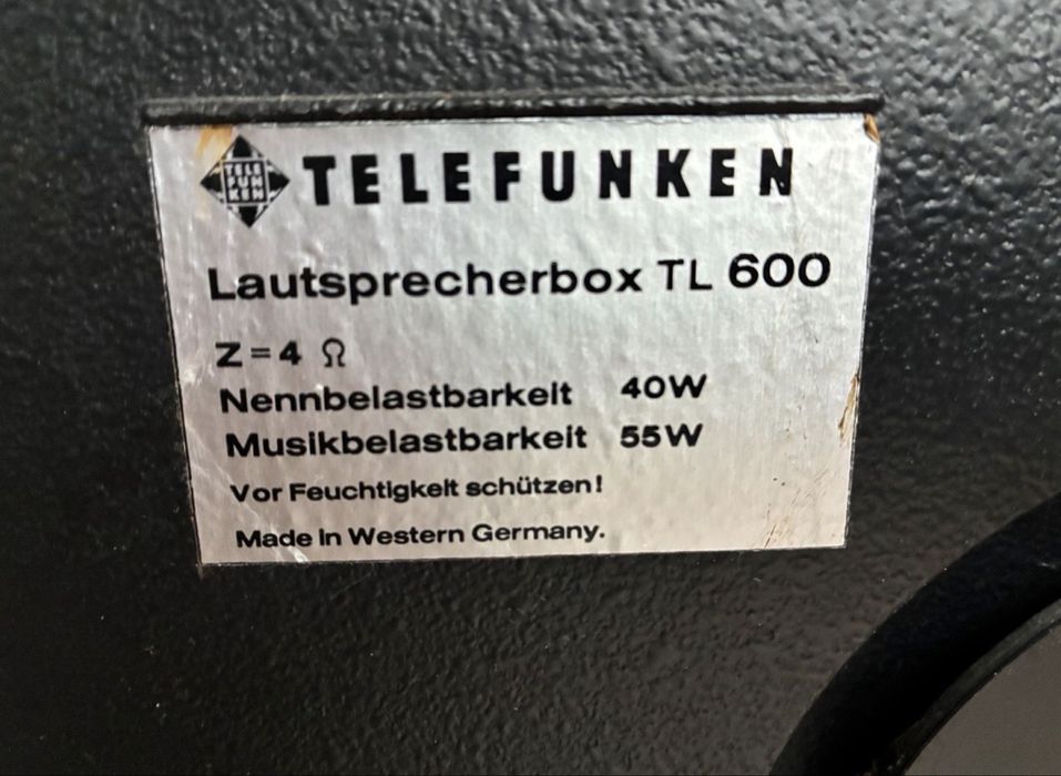 Kolumny Telefunken TL 600 super stan - sprzedam