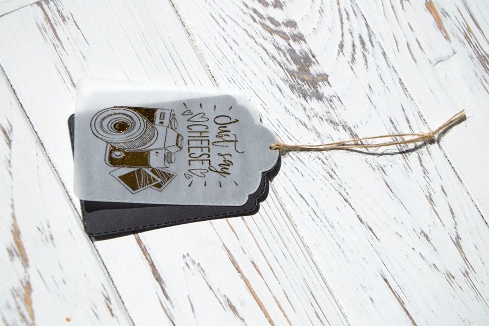 Бирка  для подарков. Скрапбукинг.