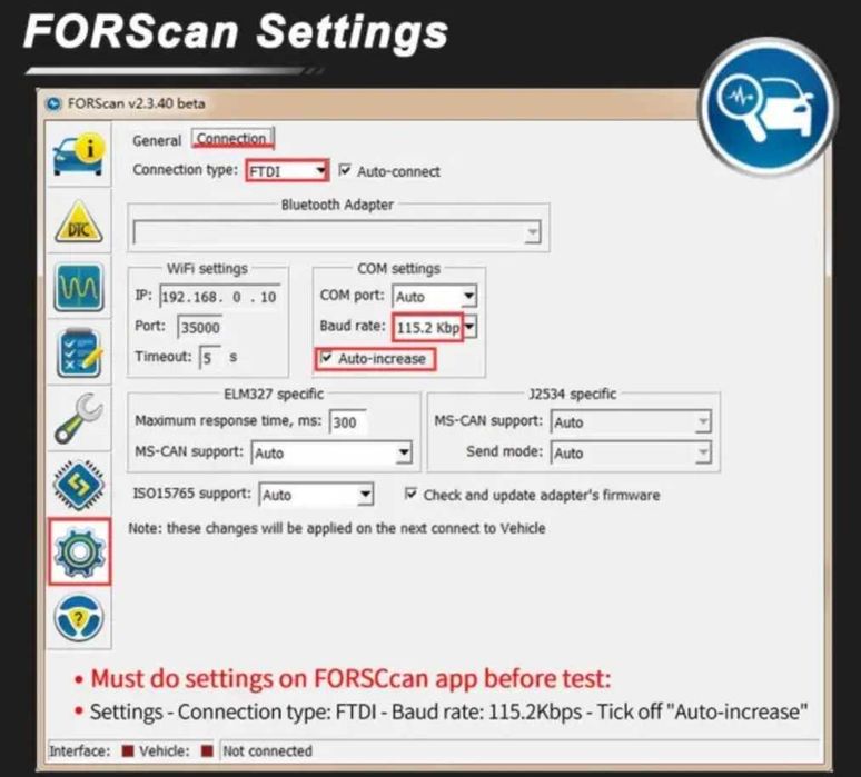 Діагностичний сканер OBD2 Vgate VLinker FS для FORScan (Ford, Mazda)