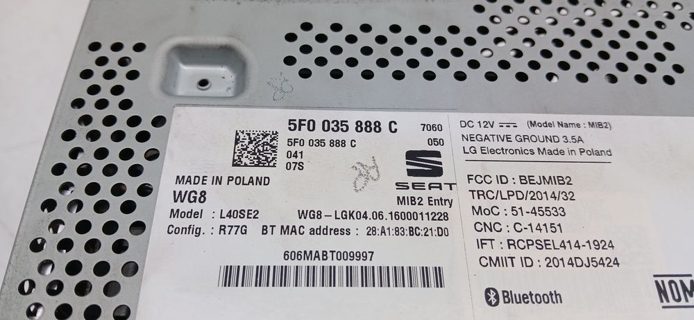 Display / ecrã de informações SEAT Leon ST (5F8)