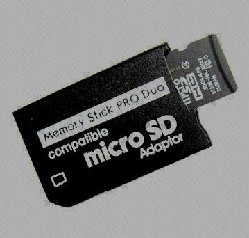 Переходник с Micro SD на Memory Stick Pro Duo