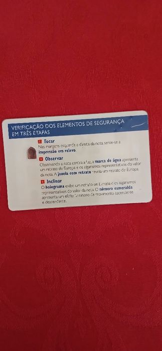 Cartão plástico  - nota de 20,00