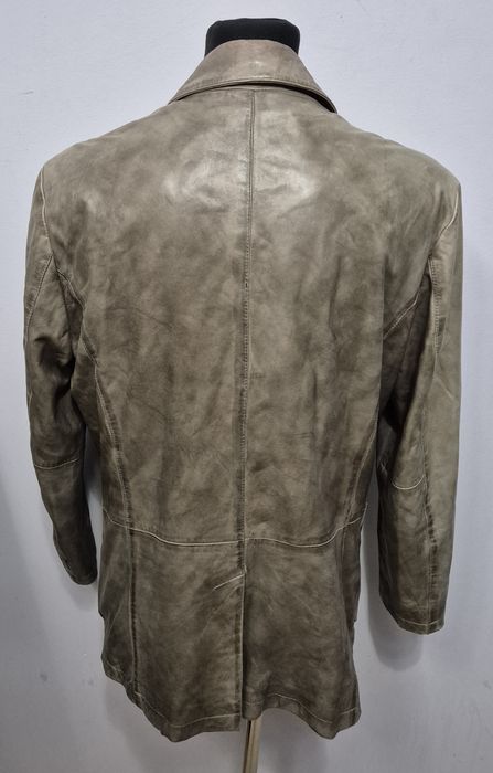 SANDRO POZZI roz. 50 kurtka w stylu marynarki skóra naturalna