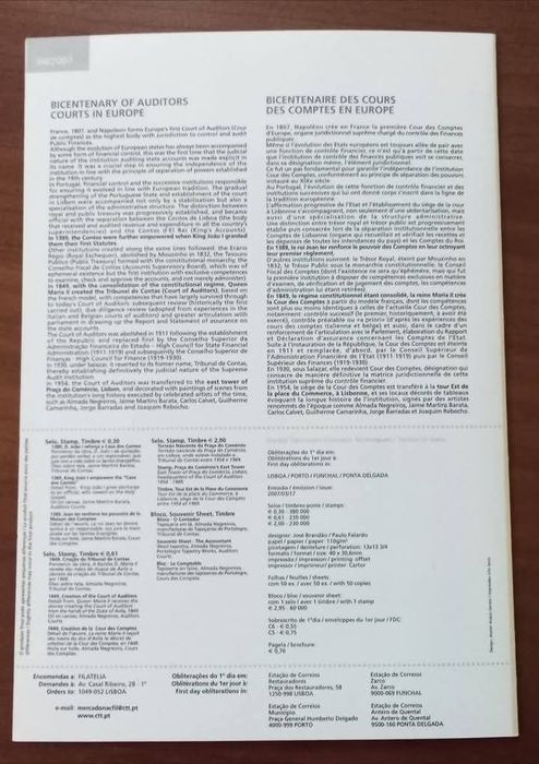 200 anos dos Tribunais de Contas da Europa - Pagela