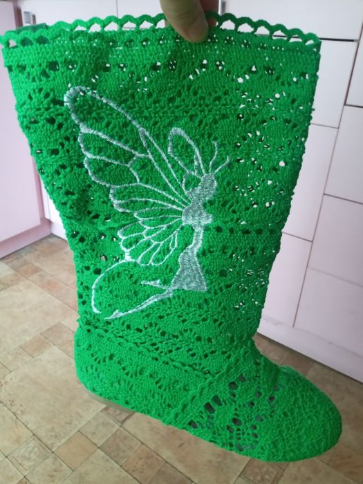 Літні в'язані ажурні чобітки нові